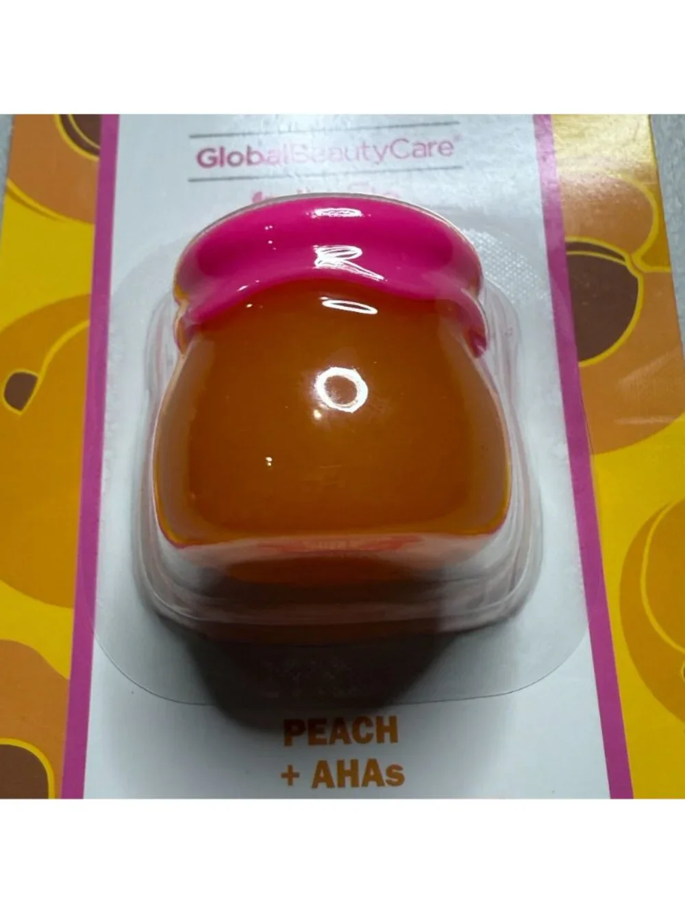 Global Beauty Care Peach Lip Scrub Fruit Halo AHA Smoothing Sugar Scrub